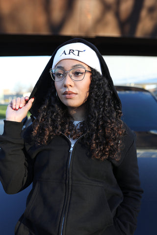 ART BEANIE ~Snow White/Black~
