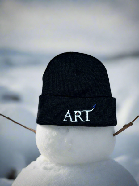 ART BEANIE ~Ebony Black/White~
