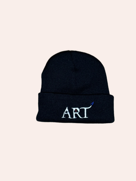 ART BEANIE ~Ebony Black/White~